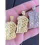 Harlembling Solid 925 Sterling Silver Iced Jesus Piece Pendant - Mens - Great for Any Chain! ICY Baguette CZ