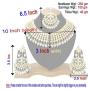 Finekraft Meena Kundan Bridal Wedding Designer Gold Plated Pearls Necklace Jewelry Set