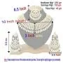 Finekraft Meena Kundan Bridal Wedding Designer Gold Plated Pearls Necklace Jewelry Set