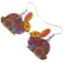 NEWEI Acrylic Floral Easter Bunny Hare Rabbit Earrings Drop Dangle Anime Animal Jewelry For Women Gifts Charm NEWEI Acrylic Floral Easter Bunny Hare Rabbit Earrings Drop Dangle Anime Animal Jewelry For Women Gifts Charm
