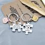 Winnie The Pooh Jewelry Puzzle Keychain Set of 2 Couple Gift Piglet & Winnie The Pooh Gift Friendship Keychain(KR-Pooh）)