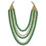 Aheli Kundan Pearl Long Multi Layered Necklace Earrings Set Indian Wedding Jewelry for Women