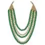 Aheli Kundan Pearl Long Multi Layered Necklace Earrings Set Indian Wedding Jewelry for Women