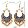 Vintage Boho Statement Drop Dangle Earrings Bohemian Ethnic Handmade Beaded Charms Earring for Women Girls Jewelry Gift