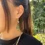 Handmade Christmas Drop Dangle Earrings. Holiday Christmas Earrings. Small Cute Christmas tree Earring. Jewelry for Women Girls