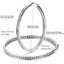 Sterling Silver Inside-Out Hoop Earrings with CZ