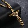 LineAve Mens Stainless Steel Jesus Christ Crucifix Cross Pendant Necklace LineAve Mens Stainless Steel Jesus Christ Crucifix Cross Pendant Necklace