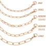 Paperclip Necklace and Bracelet Set, Chain Link Necklace & Chain Bracelet Matching Jewelry Set