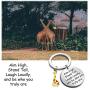 Giraffe Keychains Aim High Stand Tall Laugh Loudly and Be Who You Truly are Giraffe Jewelry Gift Inspirational Gifts