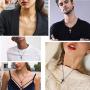 PROSTEEL Stainless Steel Cross Necklace for Men Women, Silver/Black/Gold Tone, Two Size, Hypoallergenic, Engrave Text Available, Come Gift Box
