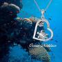 Rikelus 925 Sterling Silver Sea Turtle Pendant Necklace Jewelry Gifts for Christmas Birthday