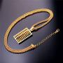U7 Abacus Pendant 18K Gold Plated/Stainless Steel Men Women Necklace, 22 Inch Chain