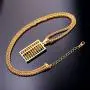 U7 Abacus Pendant 18K Gold Plated/Stainless Steel Men Women Necklace, 22 Inch Chain