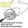 GoldChic Jewelry Customized Iced Out Bubble Pendant Gold Plated Initial Letter Pendant Necklace,18K Gold Plated Alphabet Charm Men Women Hip Hop Jewelry A to Z