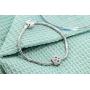 Gem Stone King 925 Sterling Silver White CZ Infinity Round Bead Charm Compatible W/Pandora Bracelets