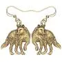 DOWAY Antique Plated Alloy Wolf Earrings Animals Drop Dangle Jewelry for Women Girls Gift Charms