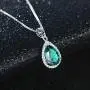 JIANGXIN Waterdrop Birthstone 925 Sterling Silver White Gold Plated Fine Jewelry Set for Women Pendant Necklace Stud Earring JIANGXIN Waterdrop Birthstone 925 Sterling Silver White Gold Plated Fine Jewelry Set for Women Pendant Necklace Stud Earring