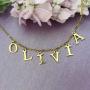 YSAHan Customized Name Necklace Handmade Personalized 18K Gold Plated Choker Nameplate Jewelry for Women Girls