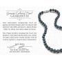 THE PEARL SOURCE 14K Gold Round Black Akoya Cultured Pearl Necklace, Bracelet & Earrings Set in 18'' Princess Length for Women