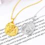 ChicSilver Coin Necklace 18K Gold/Platinum Plated Sterling Silver Vintage Circle Disc Special Coin Dainty Handmade Pendant Necklaces for Women (with Gift Box)