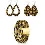 Hicarer 3 Pieces Women Sunflower Print Jewelry Set, Includes 2 Pairs Faux Leather Teardrop Dangle Earrings, Sunflower Multilayer Bracelet Hicarer 3 Pieces Women Sunflower Print Jewelry Set, Includes 2 Pairs Faux Leather Teardrop Dangle Earrings, Sunflower Multilayer Bracelet