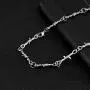 Gothic Alloy Wire Necklace Jewelry for Men Women Barbed Wire Silver Thick Punk Necklace Gothic Alloy Wire Necklace Jewelry for Men Women Barbed Wire Silver Thick Punk Necklace