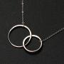 Ldurian Necklace Two Interlocking Infinity 2 Circles Pendants, Women Jewelry, Birthday Gift for Mother Daughter Aunt Niece Cousin Sisters Friends…