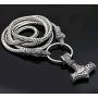 GuoShuang Viking Metal Cord Ravens of Odin with Thors Mjolnir Wolf Scandinavian Huginn and Muninn