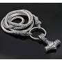 GuoShuang Viking Metal Cord Ravens of Odin with Thors Mjolnir Wolf Scandinavian Huginn and Muninn