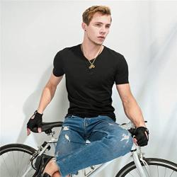 U7 Men Cool Bicycle Jewelry Stainless Steel Wheat Chain Bike Pendant Necklaces
