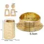 Fld 4pcs African Vintage Statement Choker Resin Snap Necklaces Bangle Jewelry Women Long Neck Collar Wide Leather Bracelet Stud Earring Sets
