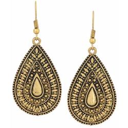 Efulgenz Indian Vintage Retro Ethnic Dangle Gypsy Oxidized Gold Tone Boho Hook Earrings for Girls and Women Love Gift