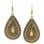 Efulgenz Indian Vintage Retro Ethnic Dangle Gypsy Oxidized Gold Tone Boho Hook Earrings for Girls and Women Love Gift