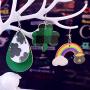 Sincahfy St Patricks Day Earrings For Women Teardrop Faux Leather Earrings Green Hat Rainbow Shamrock Earrings Drop Dangle Earrings St Patricks Day Jewelry 12 Pairs