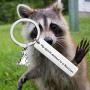 PENQI Raccoon Jewelry Raccoon Key Ring My Spirit Animal is a Raccoon Keychain Raccoon Lover Gift Animal Lover Gift Jewelry