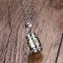 Mgutillart Religious Titanium Steel Prayer Wheel Pendant Locket Necklace