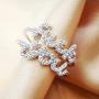 BMMYE Adjustable Ring Inspirational Statement Open Wire Ring Cool Dainty White Gold Letter Ring Women Girl