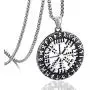 Elfasio Mens Stainless Steel Necklace Chain Viking Valknut Pirate Compass Symbol Pendant Jewelry 18-30inch Elfasio Mens Stainless Steel Necklace Chain Viking Valknut Pirate Compass Symbol Pendant Jewelry 18-30inch