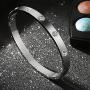 LISBLIER Classic Jewelry Gold Plated Bangle Bracelets,Stainless Steel with Crystal Cuff Bangle Bracelets for Women Jewelry Size 6.75 Inches