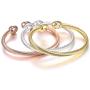 Elegant Magnetic Bracelet Copper Therapy Magnets Bangle for Arthritis Pain for Women Men Gifts for Fathers Day (Rose Gold)