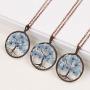 sedmart Tree of Life Necklace for Women Wire Wrapped Family Tree Pendant Necklaces Natural Gemstone Jewelry Birthday