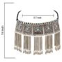 Zephyrr Necklace Boho Tribal Style Oxidized Silver Pendant Trendy Tassel Choker For Girls and Women