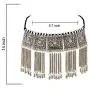 Zephyrr Necklace Boho Tribal Style Oxidized Silver Pendant Trendy Tassel Choker For Girls and Women