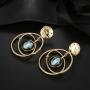 Winssi Gold Planet Necklace Galaxy Pendant Necklace for Women Planet Earrings Universe Jewelry Gift