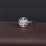 U7 Jewelry Platinum or 18K Gold Plated Star of David Ring, Signet Ring for Men and Women, Size 6 to 11