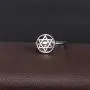 U7 Jewelry Platinum or 18K Gold Plated Star of David Ring, Signet Ring for Men and Women, Size 6 to 11