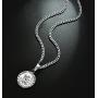 ORAZIO Saint Christopher Necklace 3.5mm Stainless Steel Penant Necklace Curb Link Chain 22-24 Inches
