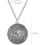 LUREME Inspired by Pirates of The Caribbean Movies Cursed Aztec Coin Medallion Necklace Skull Necklace(01003817)
