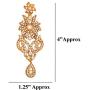 Touchstone Indian Bollywood Traditional Royal Look Attractive Filigree Carving Rhinestone Grand Bridal Designer Jewelry Necklace Set for Women