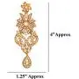 Touchstone Indian Bollywood Traditional Royal Look Attractive Filigree Carving Rhinestone Grand Bridal Designer Jewelry Necklace Set for Women Touchstone Indian Bollywood Traditional Royal Look Attractive Filigree Carving Rhinestone Grand Bridal Designer Jewelry Necklace Set for Women